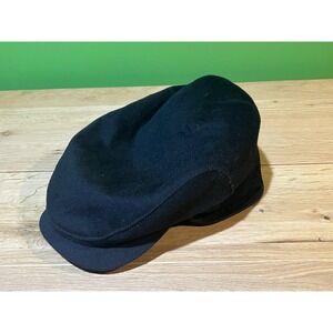 Loro Piana Wigens Storm System Cap Black Men's XL 100% Italian Wool Earflaps